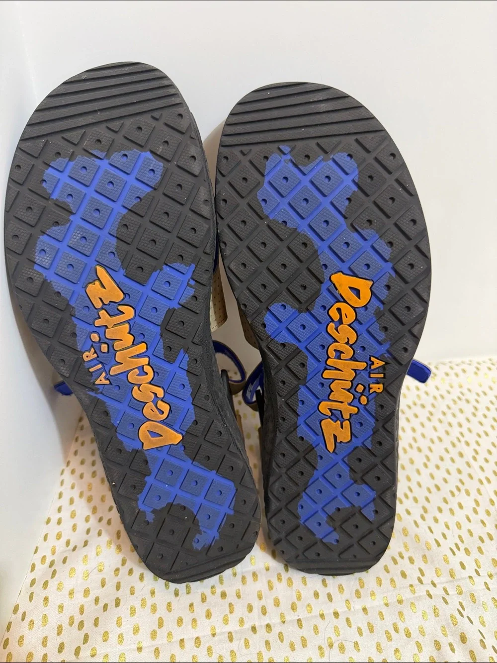 Nike Brown & Black Sport Sandals with Orange Swoosh